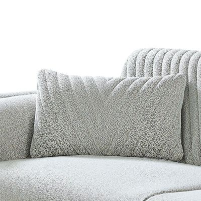 Elegance 3-Seater Fabric Sofa - Grey - With 2-Year Warranty